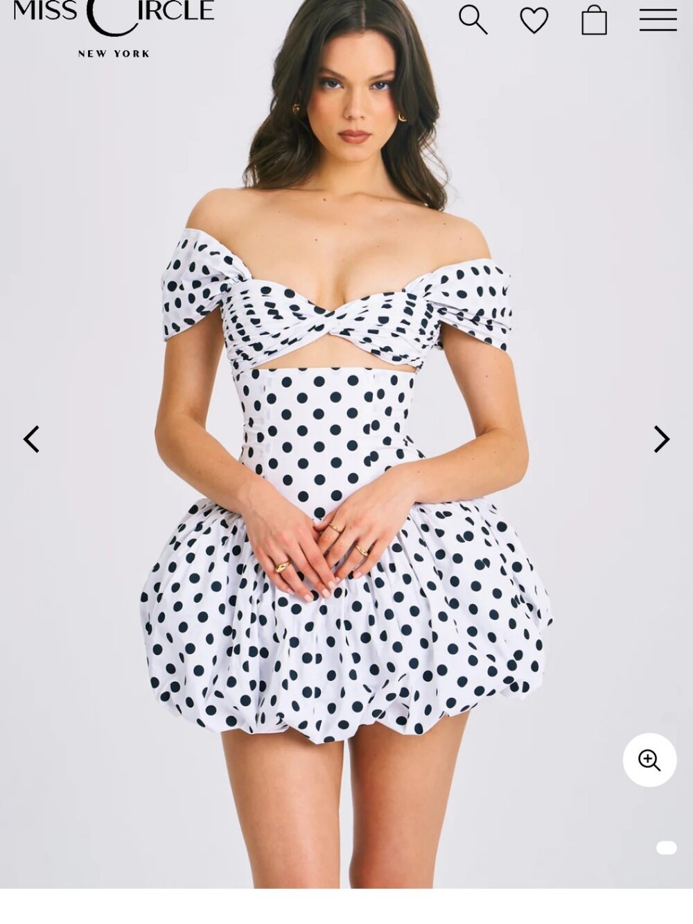 Miss Circle Polka Dot Bubble Dress Size M